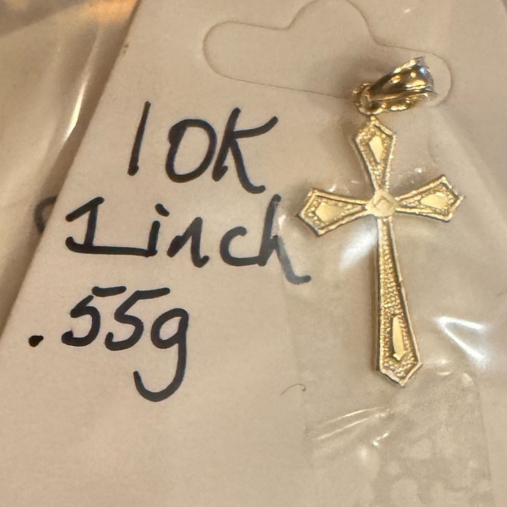 Gold Cross Pendant for Kids